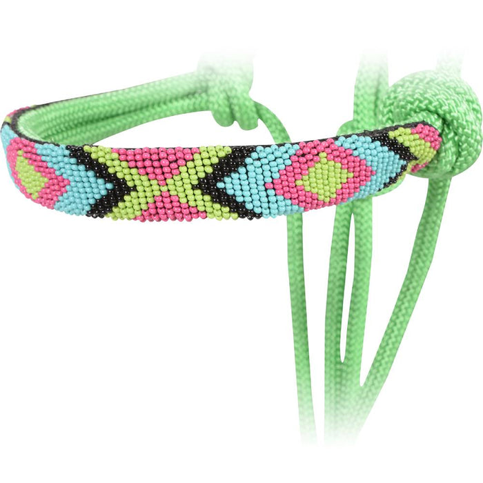 Cashel Beaded Rope Halter with Lead Tack - Halters & Leads Cashel Lime