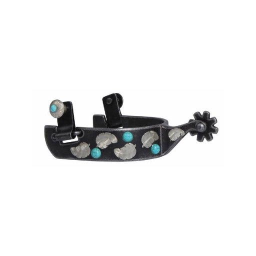 Professional's Choice Turquoise Feather Spur Tack - Spurs Professional's Choice 1"