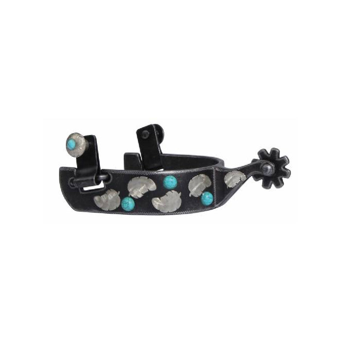 Professional's Choice Turquoise Feather Spur Tack - Spurs Professional's Choice 1" Band