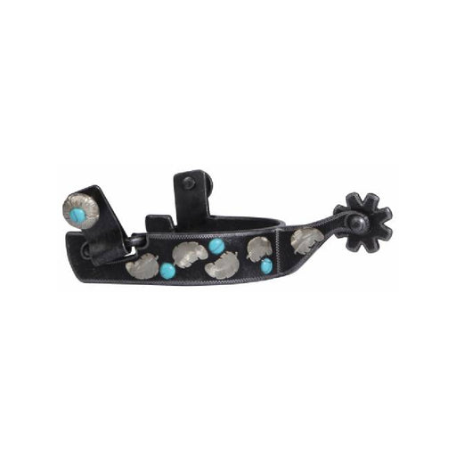 Professional's Choice Turquoise Feather Spur Tack - Spurs Professional's Choice 3/4"