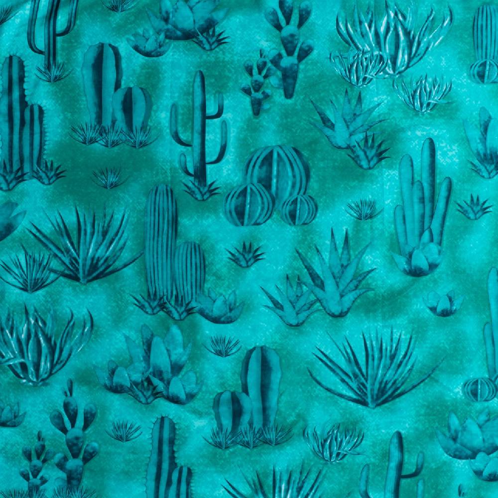 #14 Southwest Cactus Silk Scarf ACCESSORIES - Additional Accessories - Wild Rags & Scarves Wyoming Traders   