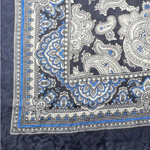 Paisley Wild Rag - Silver Cobalt ACCESSORIES - Additional Accessories - Wild Rags & Scarves Wyoming Traders