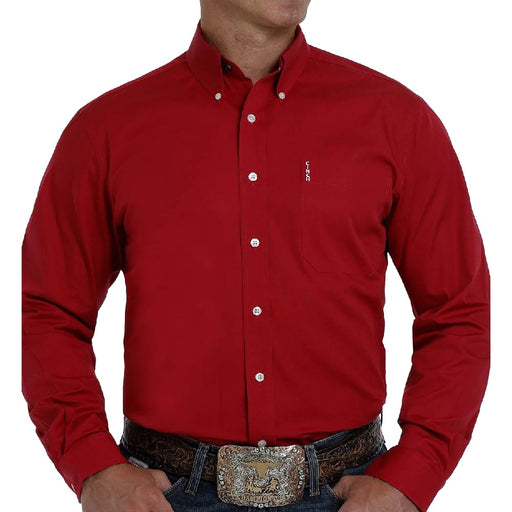 Cinch Men's Solid Red Shirt - Modern Fit MEN - Clothing - Shirts - Long Sleeve Cinch