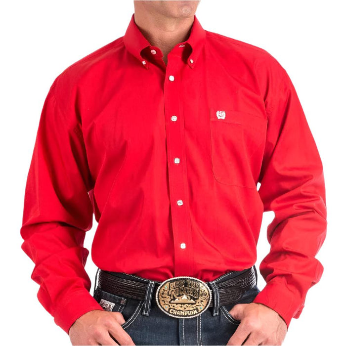 Cinch Men's Solid Red Button Shirt MEN - Clothing - Shirts - Long Sleeve Cinch