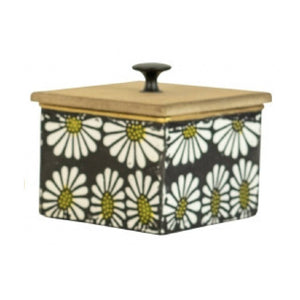 Kalalou Painted Floral Wood/Metal Canister HOME & GIFTS - Tabletop + Kitchen - Kitchen Decor KALALOU Square  