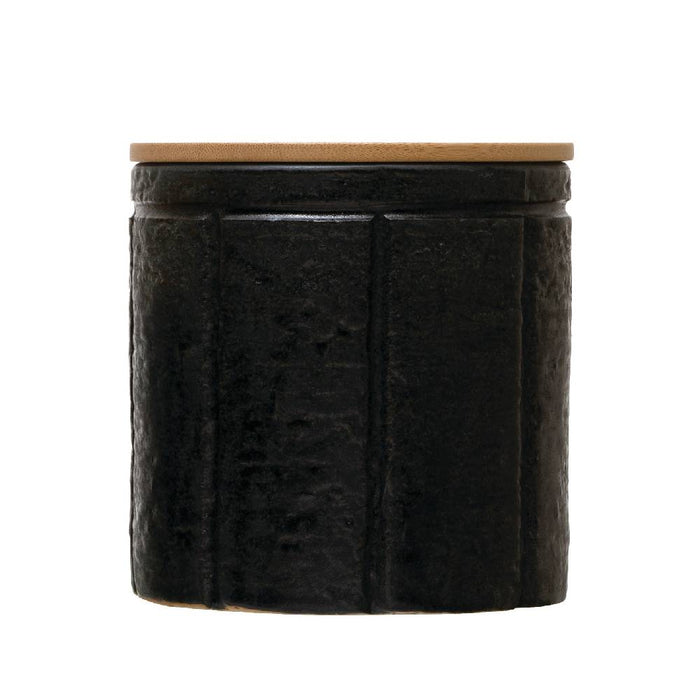Black Stoneware Canister w/ Lid HOME & GIFTS - Home Decor - Decorative Accents Bloomingville