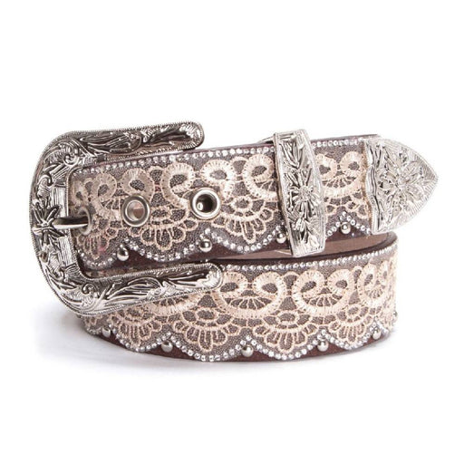 W. AR Lace Rhinestone Belt WOMEN - Accessories - Belts M&F Western Products