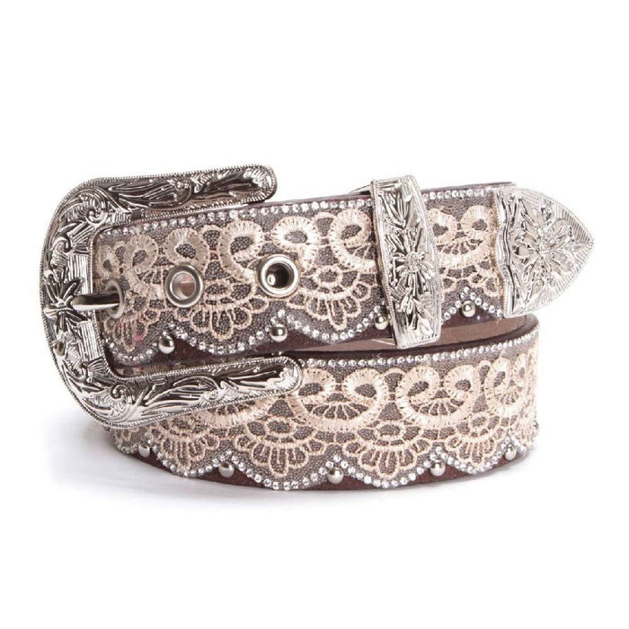 W. AR Lace Rhinestone Belt WOMEN - Accessories - Belts M&F Western Products