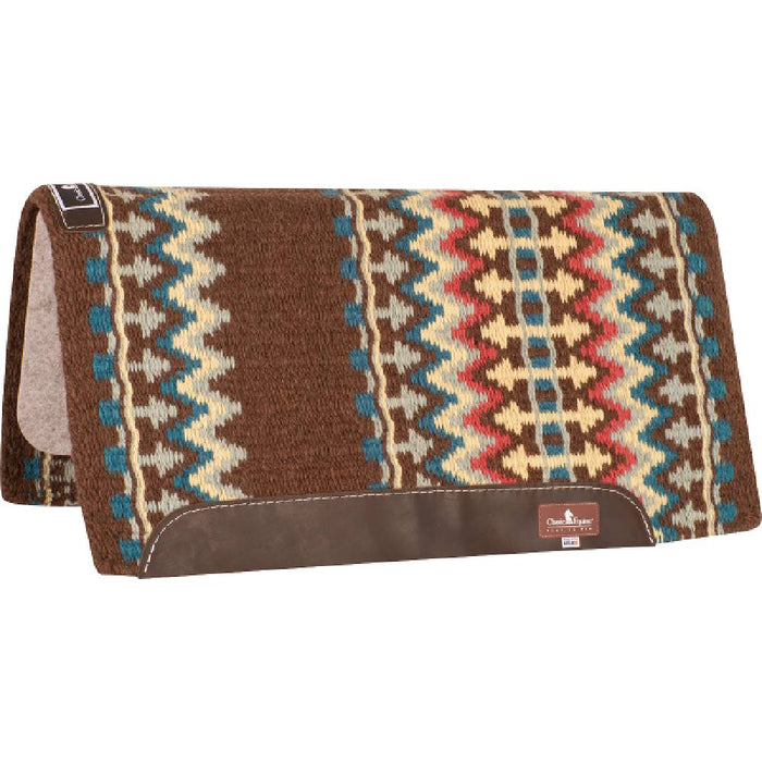 Classic Equine Classic Wool Top Pad 32"x34" Tack - Saddle Pads Classic Equine Chestnut / Lemon