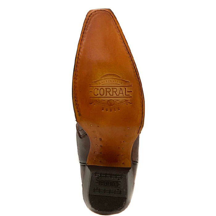 Corral Tan Overlay Embroidered & Studs Boot - FINAL SALE WOMEN - Footwear - Boots - Western Boots Corral Boots