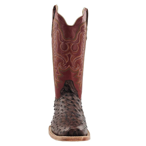 R Watson Men's Kango Tobac Full Quill Ostrich Cutter Toe Boot MEN - Footwear - Exotic Western Boots R Watson