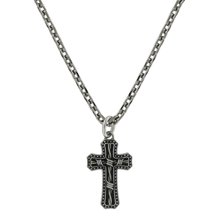 Montana Silversmiths Barbed Wire Cross Necklace MEN - Accessories - Jewelry & Cuff Links Montana Silversmiths