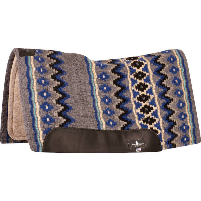 Classic Equine ESP Contour Saddle Pad - 32"x34" Tack - Saddle Pads Classic Equine Charcoal / Royal