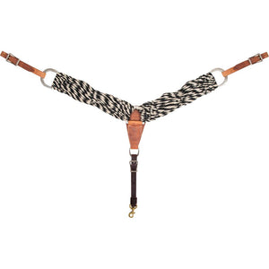 Martin Saddlery Colored Mohair Breast Collar Tack - Breast Collars Martin Saddlery Black/Natural  