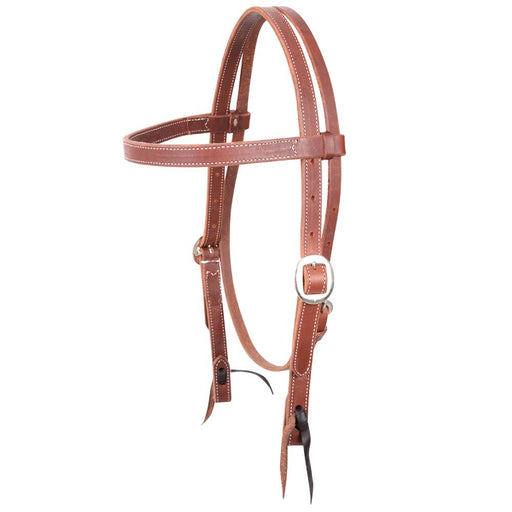 Martin Saddlery 3/4" Doubled & Stitched Latigo Browband Headstall Tack - Headstalls Martin Saddlery