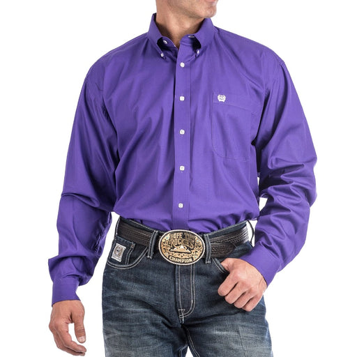 Cinch Men's Solid Purple Button Down MEN - Clothing - Shirts - Long Sleeve Cinch