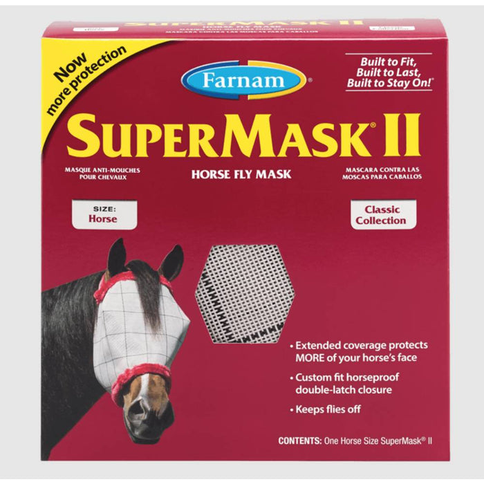 SuperMask II Horse Fly Mask Equine - Fly & Insect Control Farnam
