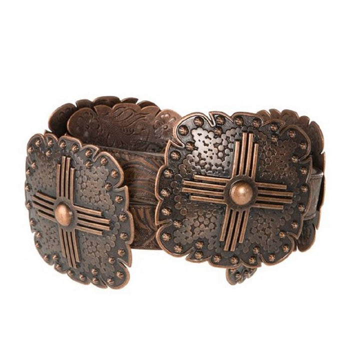 Angel Ranch Copper Concho Leather Belt WOMEN - Accessories - Belts M&F Western Products