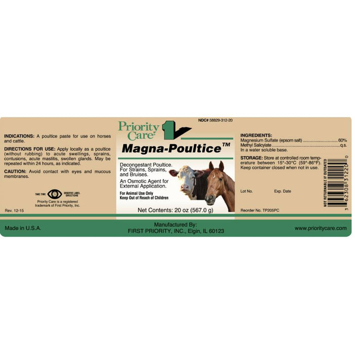 Priority Care Magna Poultice First Aid & Medical - Liniments & Poultices Priority Care 1