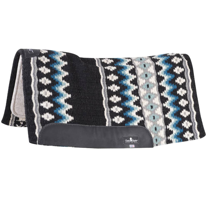 Classic Equine ESP Contour Saddle Pad - 32"x34" Tack - Saddle Pads Classic Equine Black / Seafoam