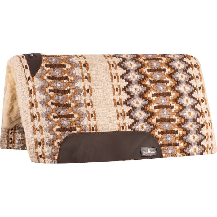 Classic Equine SensorFlex Wool Top Pad - 32"x34" Tack - Saddle Pads Classic Equine Cream/Chestnut