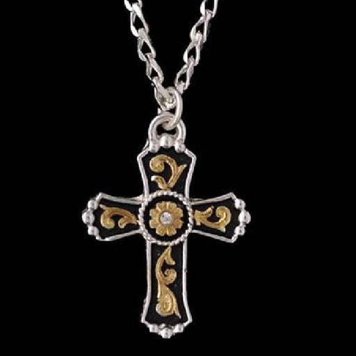 Silver & Gold Cross Necklace MEN - Accessories - Jewelry & Cuff Links M&F Western Products