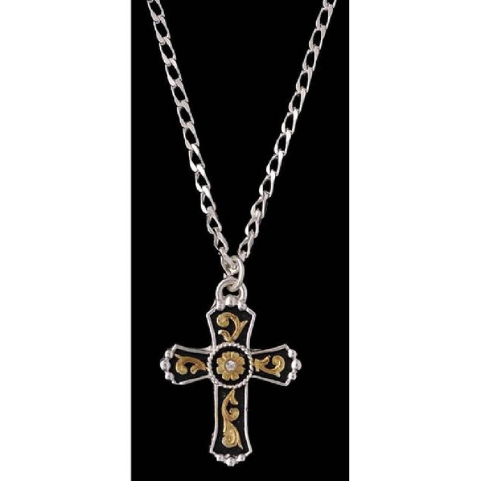Silver & Gold Cross Necklace MEN - Accessories - Jewelry & Cuff Links M&F Western Products