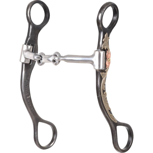 Classic Equine BitLogic 7-1/2" Shank Browned Iron Dogbone Bit Tack - Bits Classic Equine