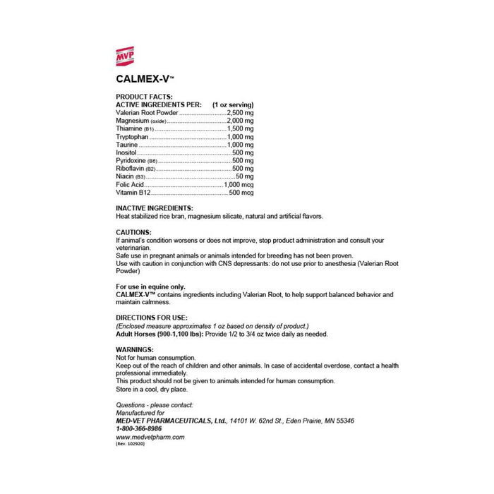 MVP Calmex-V Equine - Supplements MVP