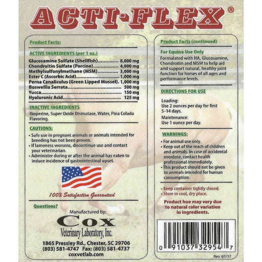 Cox Vet Lab Actiflex Equine - Supplements Cox Vet Lab