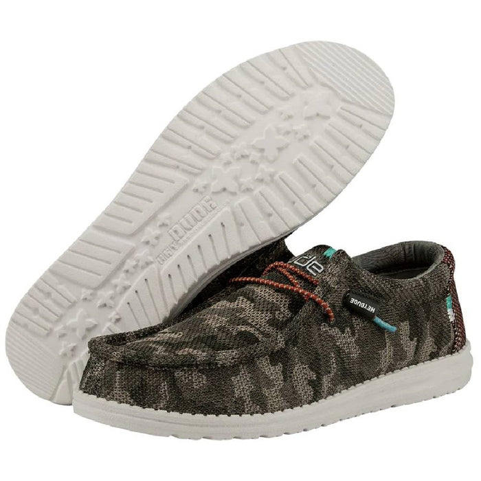 Hey Dude Wally Sox - Camo Olivine MEN - Footwear - Casual Shoes Hey Dude