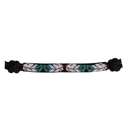 Professional's Choice Beaded Rope Halter with Lead Tack - Halters & Leads Professional's Choice Black/Feather
