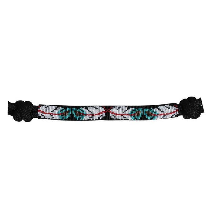 Professional's Choice Beaded Rope Halter with Lead Tack - Halters & Leads Professional's Choice Black/Feather