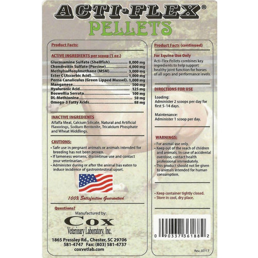 Cox Vet Acti-Flex Pellets Equine - Supplements Cox Vet Lab