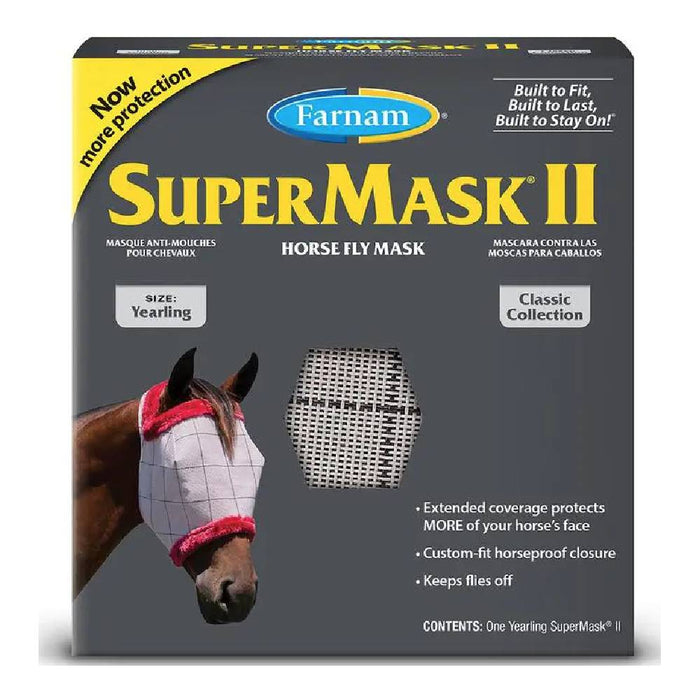 SuperMask II Yearling Fly Mask Equine - Fly & Insect Control Farnam