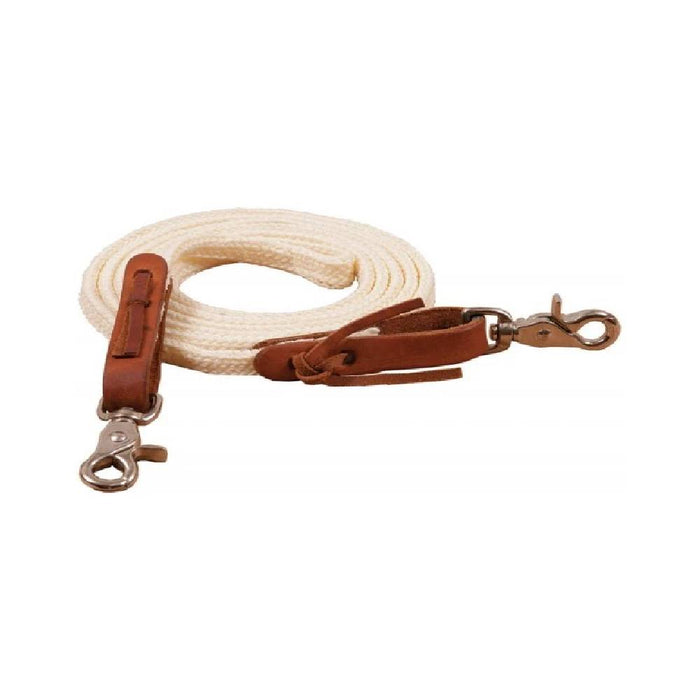 Flat Braided Poly Roping Rein Tack - Reins Mustang 1/2"
