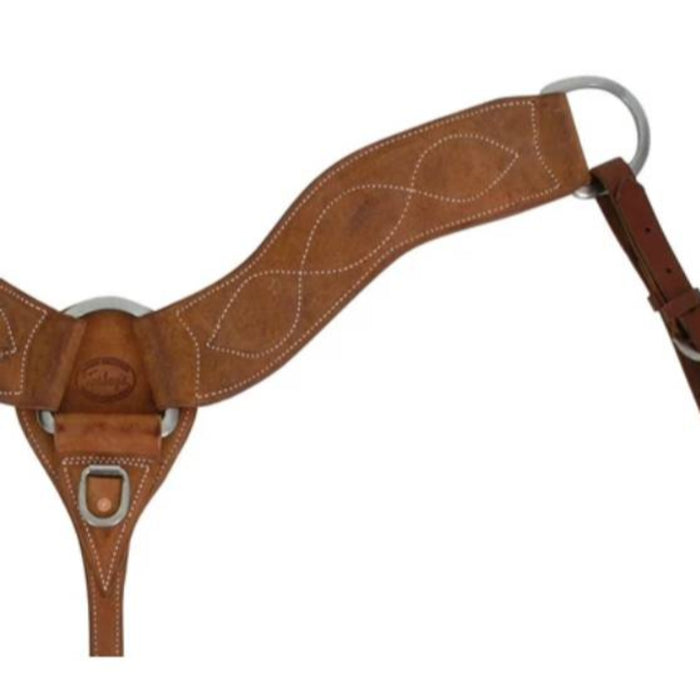 Teskey's 3-1/2" Roughout Breastcollar w/Stitching Tack - Breast Collars Teskey's Heavy Oil