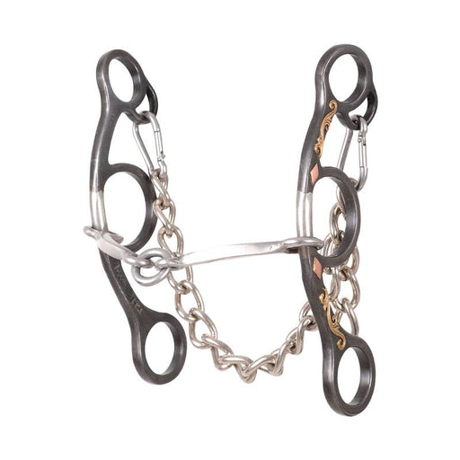Sherry Cervi Diamond Floral Short Shank O-Ring Square Snaffle Gag Bit Tack - Bits Classic Equine