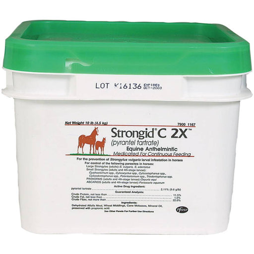 Strongid C 2X Equine - Dewormer Zeotis 10lb