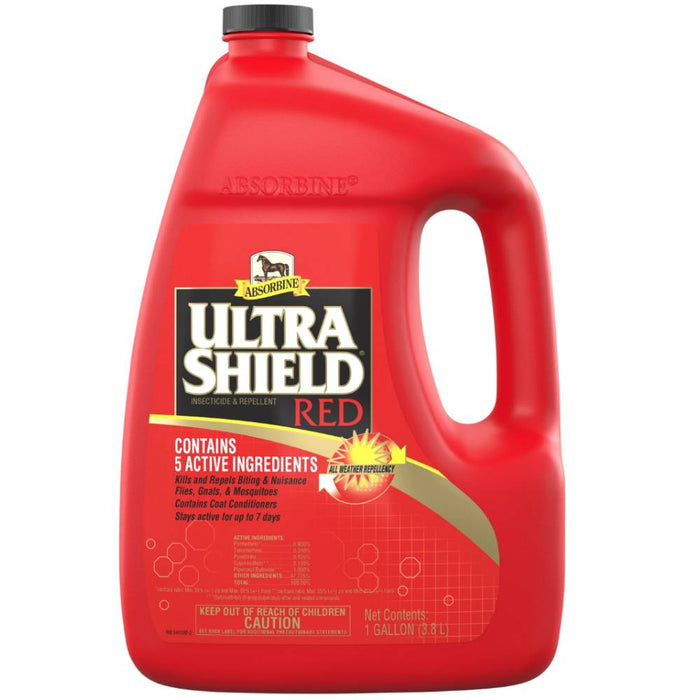 Ultra Shield Red Fly Spray Equine - Fly & Insect Control Absorbine 1 Gallon