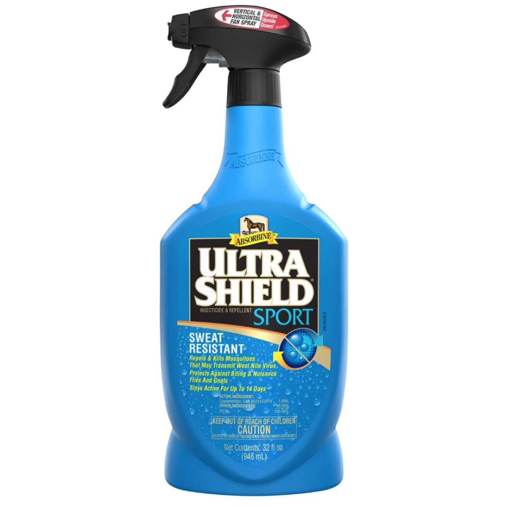 Ultrashield Sport Blue Equine - Fly & Insect Control Absorbine 32oz  