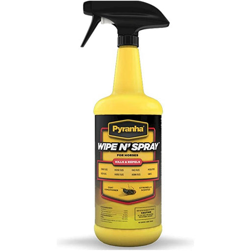 Pyranha Wipe N' Spray Equine - Fly & Insect Control Pyranha 32 oz