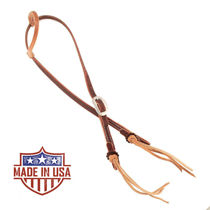 Patrick Smith Two Tone One Ear Headstall Tack - Headstalls Patrick Smith Dark/Light
