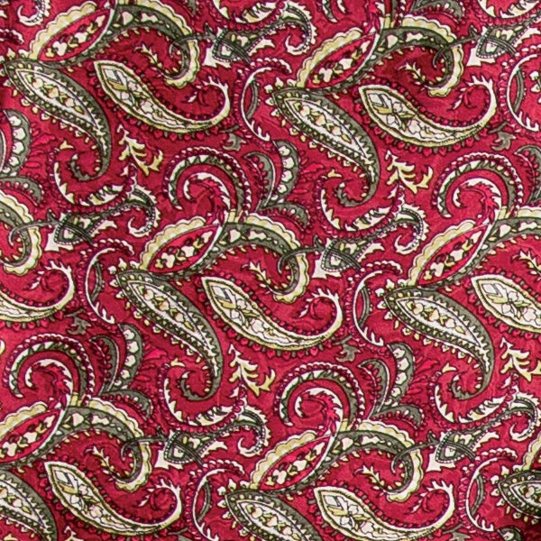 Paisley Silk Wild Rag Wine & Olive ACCESSORIES - Additional Accessories - Wild Rags & Scarves Wyoming Traders