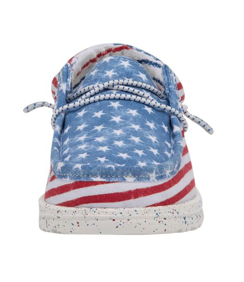 Hey Dude Youth Wally - Stars N Stripes KIDS - Footwear - Casual Shoes Hey Dude