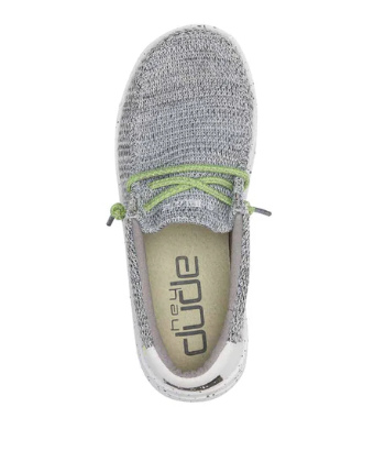 Hey Dude Youth Wally - Stone White KIDS - Footwear - Casual Shoes Hey Dude