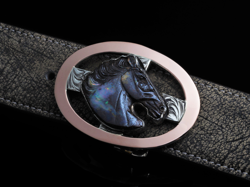 Comstock Heritage Sutro Brumby Opal Horsehead Buckle ACCESSORIES - Additional Accessories - Buckles Comstock Heritage