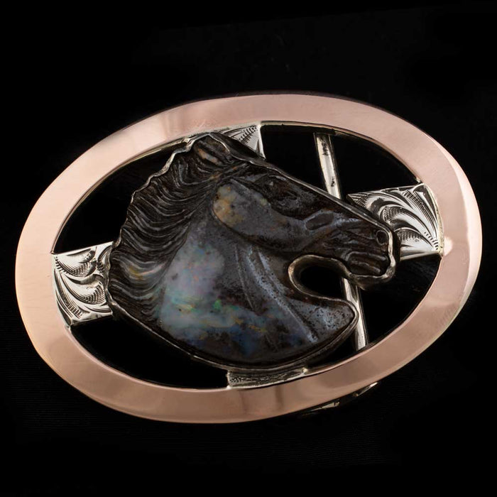 Comstock Heritage Sutro Brumby Opal Horsehead Buckle ACCESSORIES - Additional Accessories - Buckles Comstock Heritage