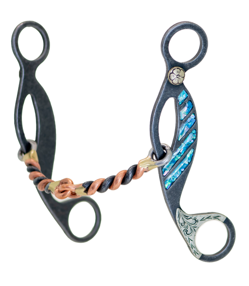 Cowboy Tack Turquoise Snaffle Copper Twist Gag Bit Tack - Bits Partrade