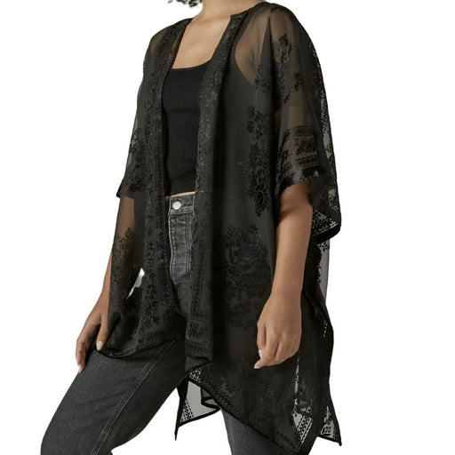 Lucky Brand Velvet Burnout Kimono WOMEN - Clothing - Sweaters & Cardigans Lucky Brand Jeans